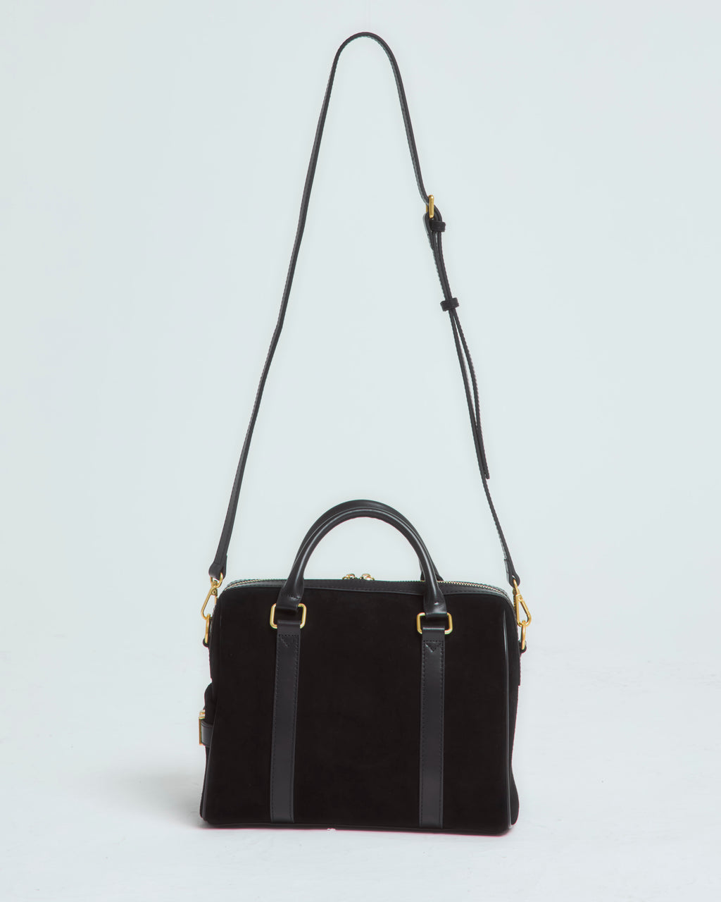 スエードボストンバッグ Coffee（ブラック）