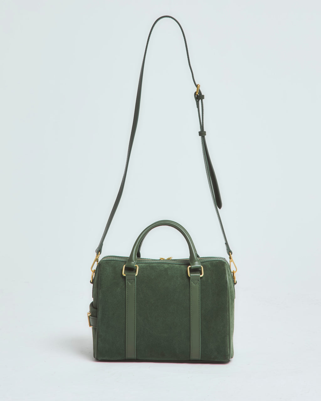スエードボストンバッグ Matcha（グリーン）