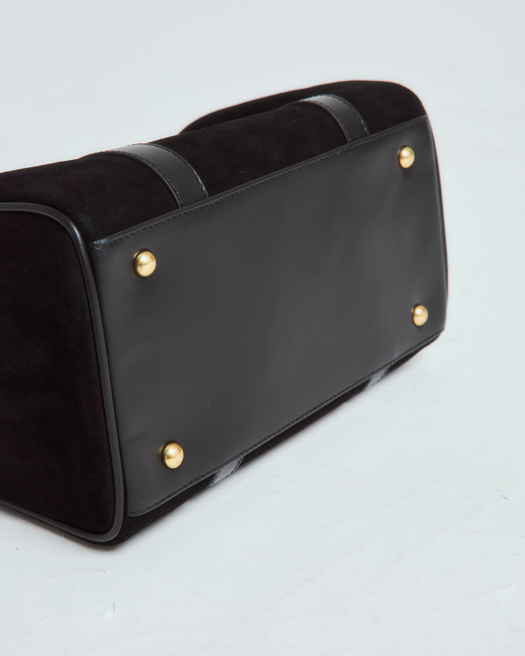 スエードボストンバッグ Coffee（ブラック）