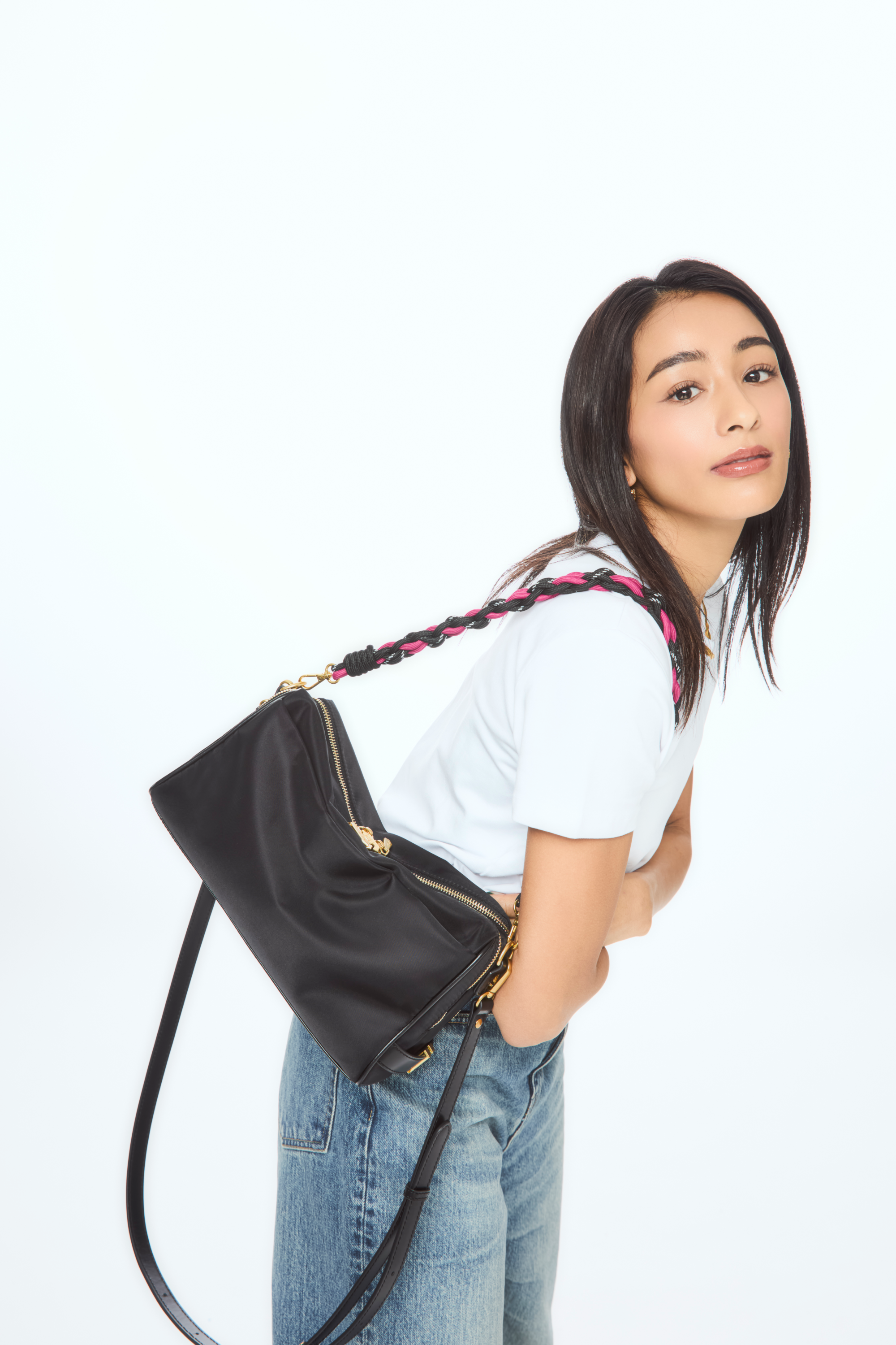 ナイロンユーティリティバッグ ブラック