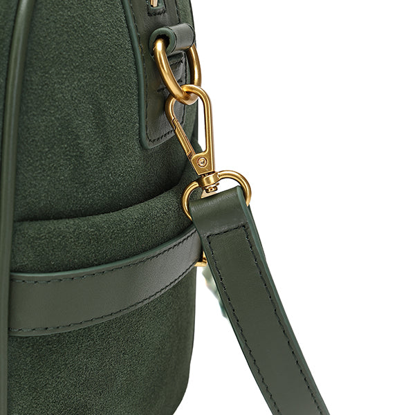 スエードボストンバッグ Matcha（グリーン）