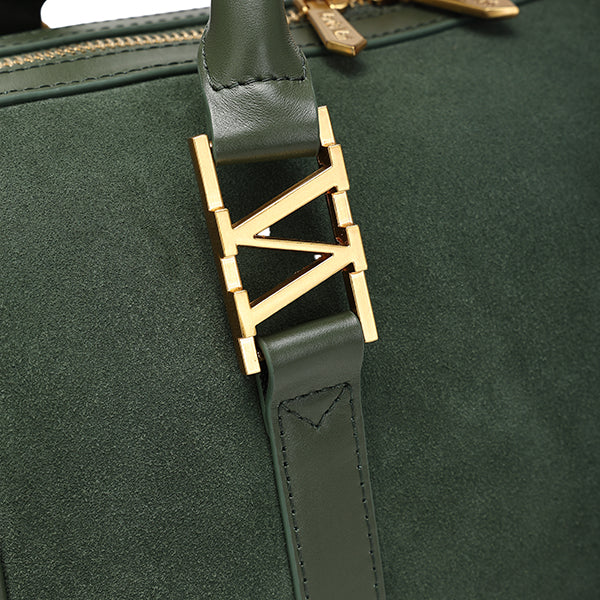 スエードボストンバッグ Matcha（グリーン）