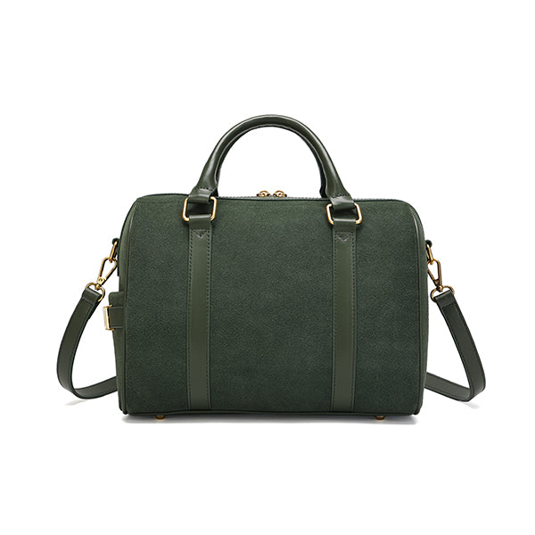 スエードボストンバッグ Matcha（グリーン）