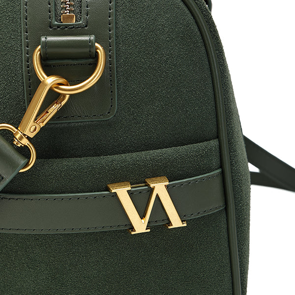 スエードボストンバッグ Matcha（グリーン）