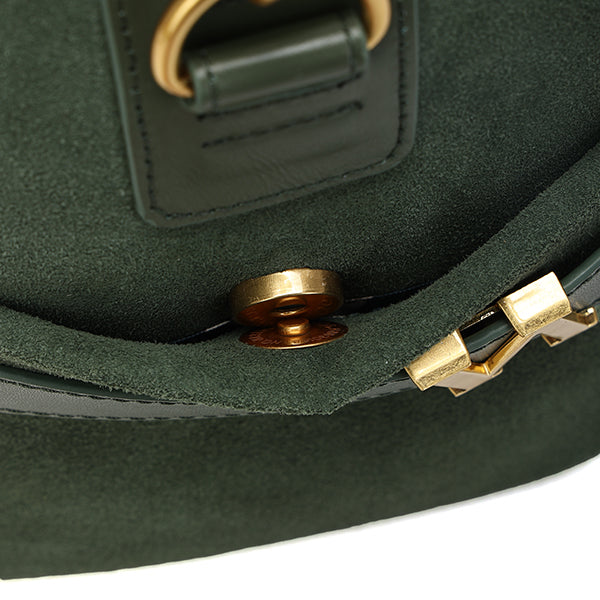 スエードボストンバッグ Matcha（グリーン）