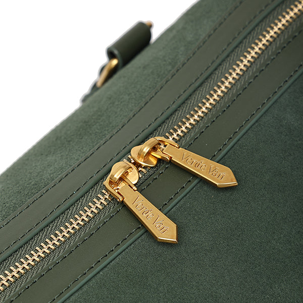 スエードボストンバッグ Matcha（グリーン）