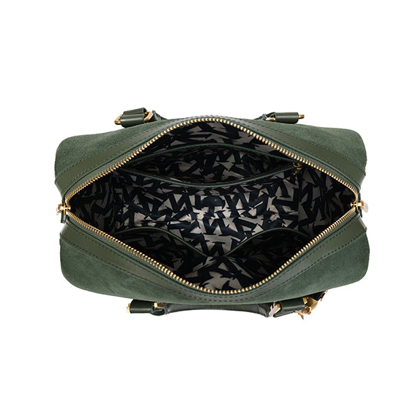 スエードボストンバッグ Matcha（グリーン）